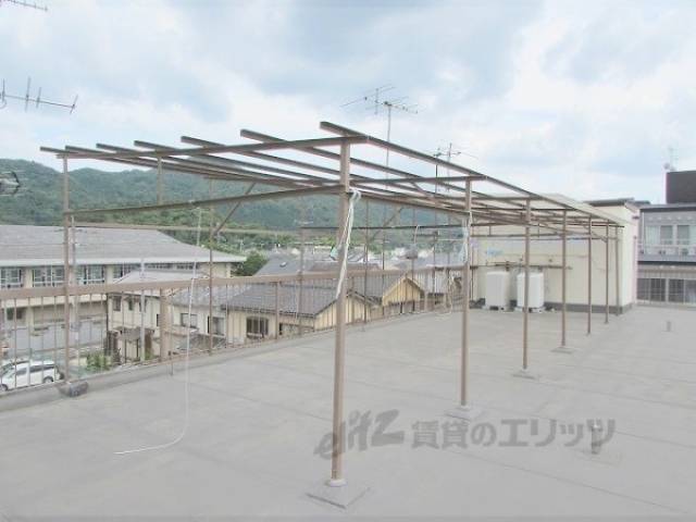 前面道路　物干し