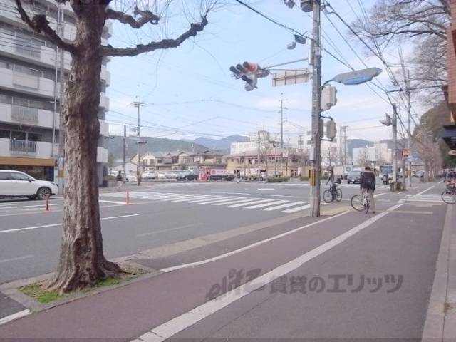 前面道路　平野神社前の信号がすぐです。
