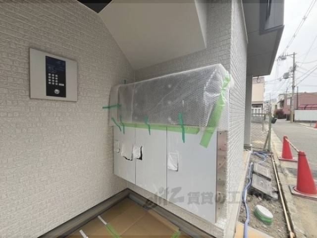 集合ポスト　建築中