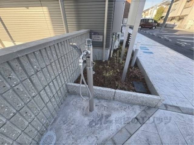 シャワー付きの立水栓