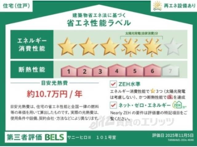 省エネ性能ラベル　住戸