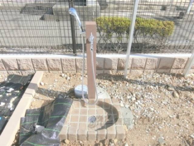 散水栓　工事中
