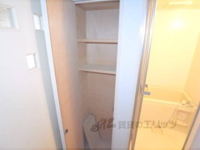 収納　洗面所にも収納スペースあり
