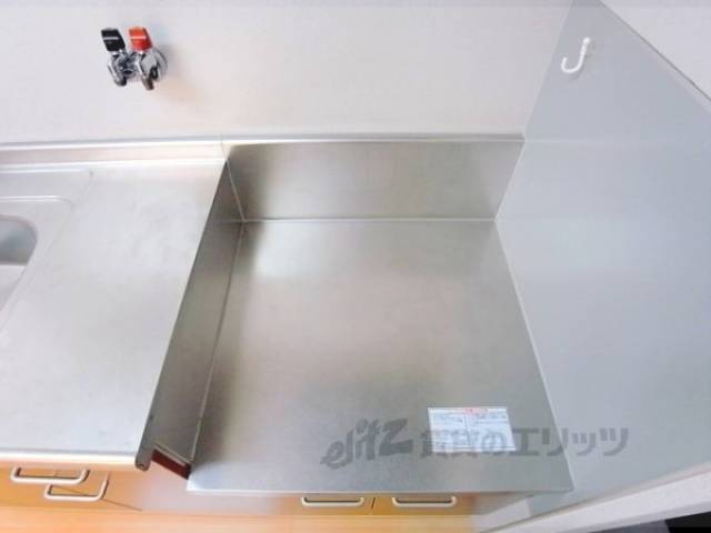 キッチン　コンロ置き場　2口コンロが設置できます。