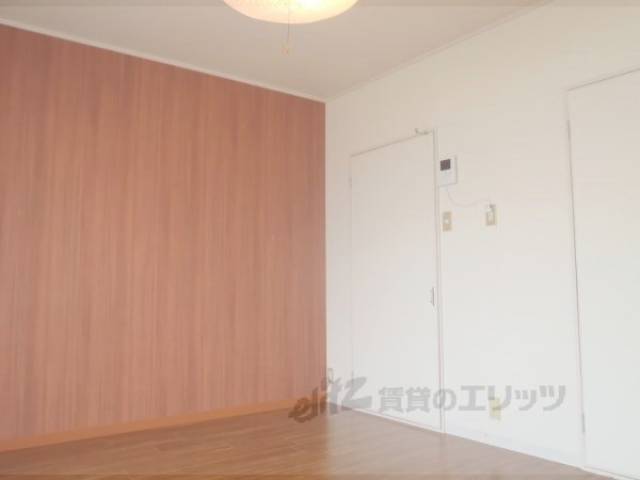 洋室　木目調のアクセントクロスです