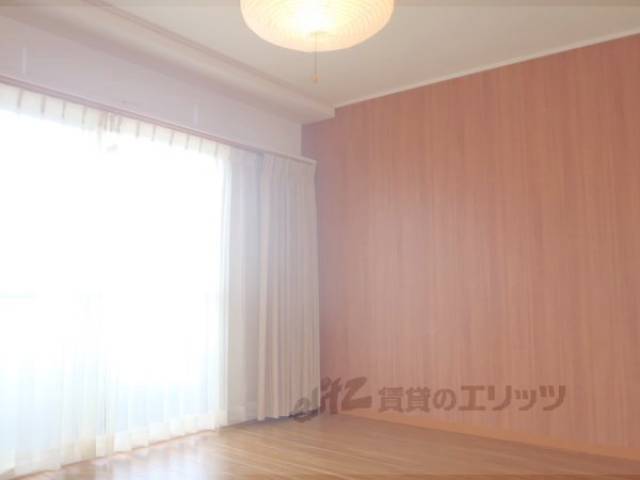 洋室　木目調のアクセントクロスです