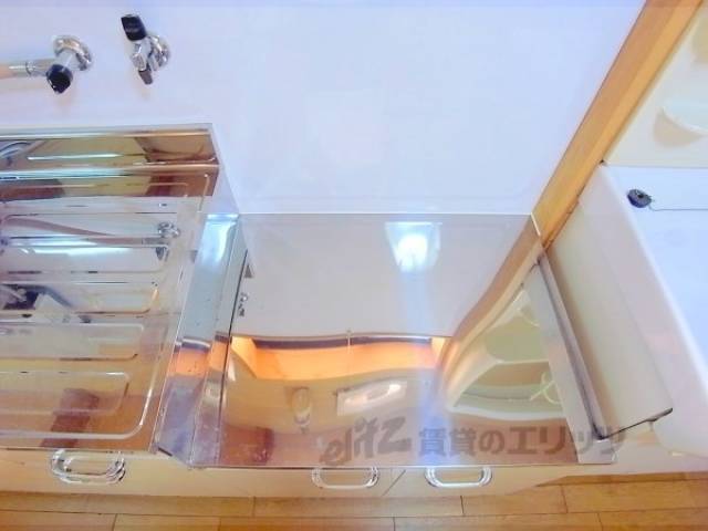 キッチン　コンロ置き場　2口コンロが設置できます。