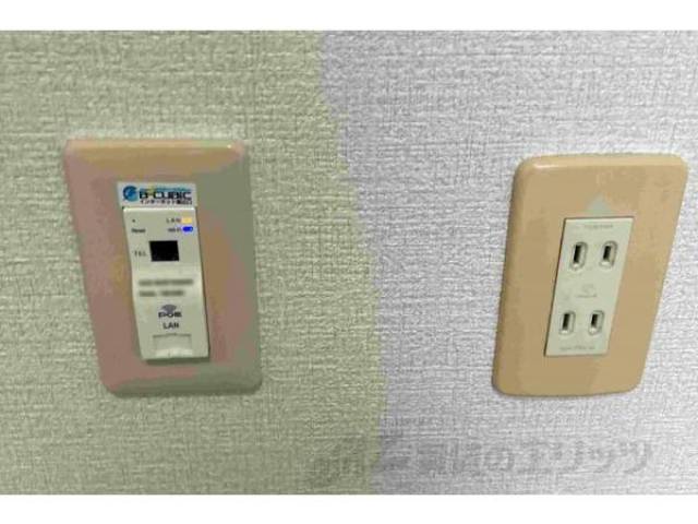 設備（Wi-Fiコンセント）　インターネットは、有線＆無線共に利用出来ます。