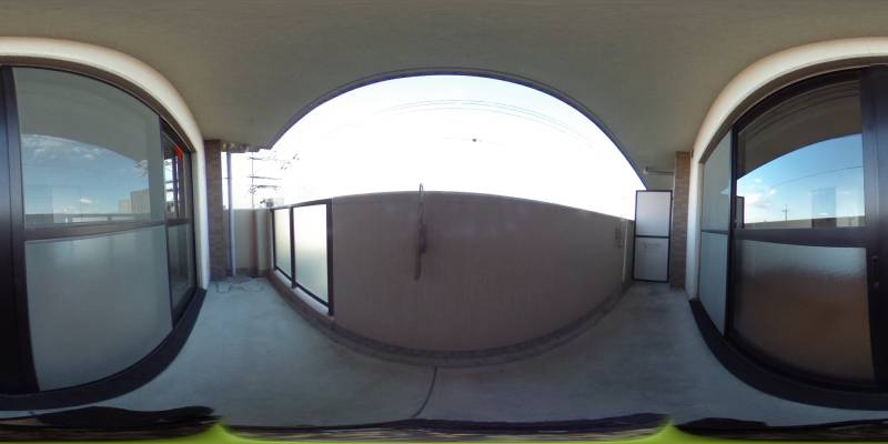 パノラマ画像バルコニー