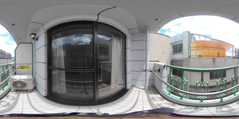 パノラマ画像バルコニー