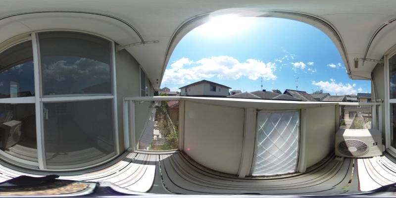 パノラマ画像バルコニー