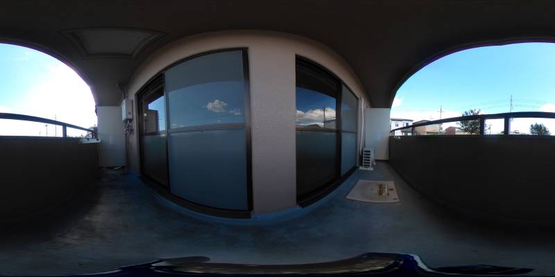 パノラマ画像バルコニー