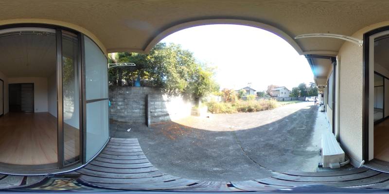 パノラマ画像庭