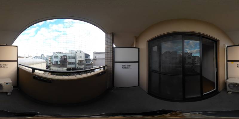 パノラマ画像バルコニー