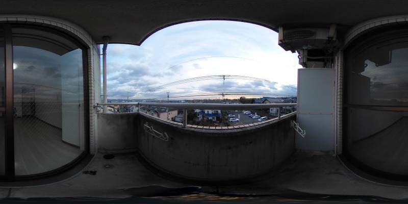 パノラマ画像バルコニー