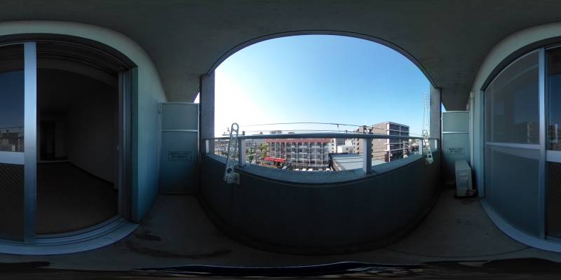 パノラマ画像バルコニー