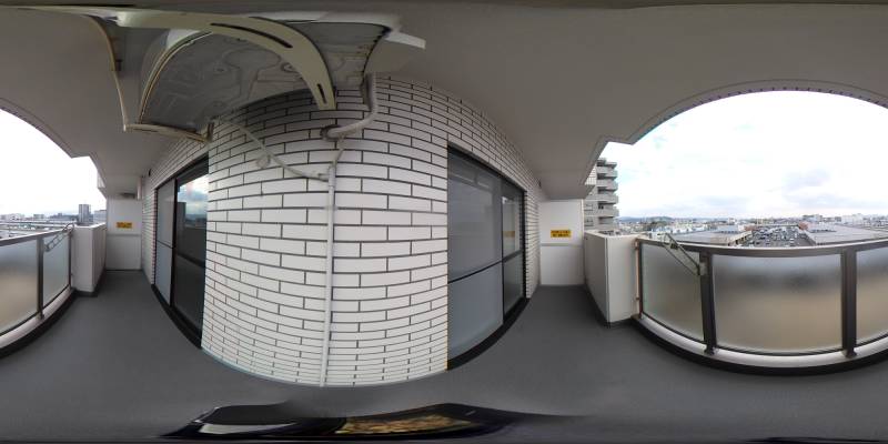 パノラマ画像バルコニー