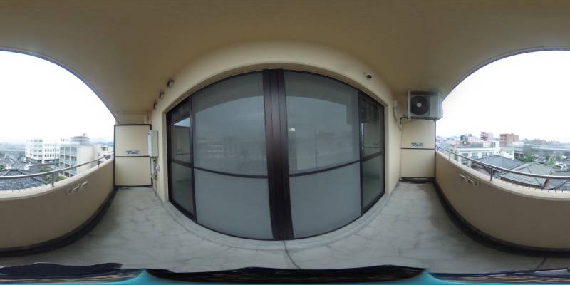 パノラマ画像バルコニー