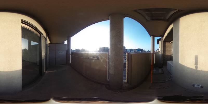 パノラマ画像バルコニー