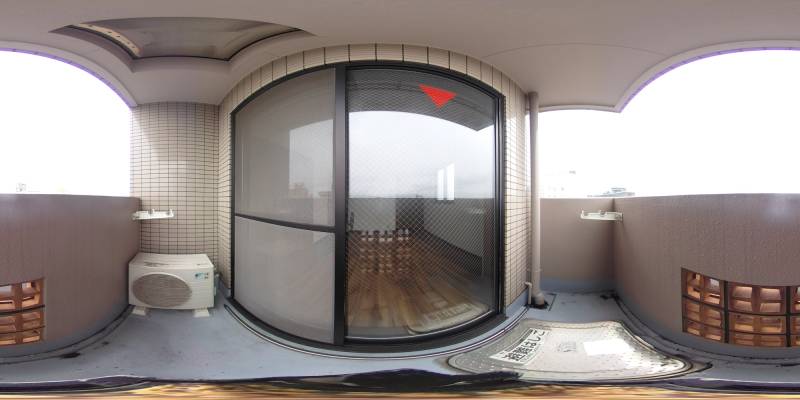 パノラマ画像バルコニー