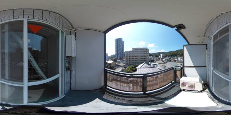 パノラマ画像バルコニー