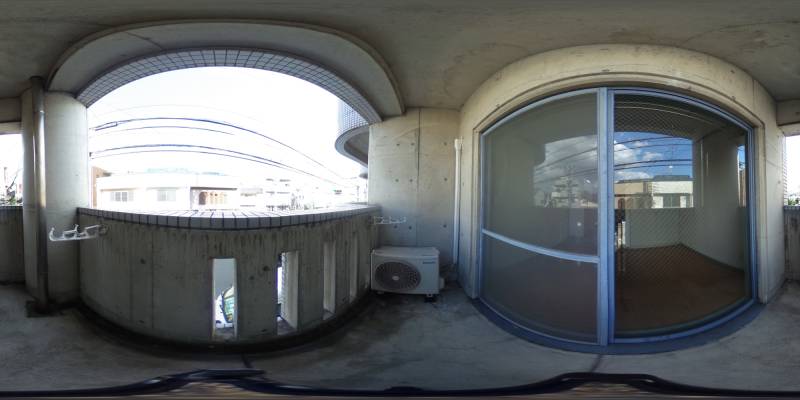 パノラマ画像バルコニー