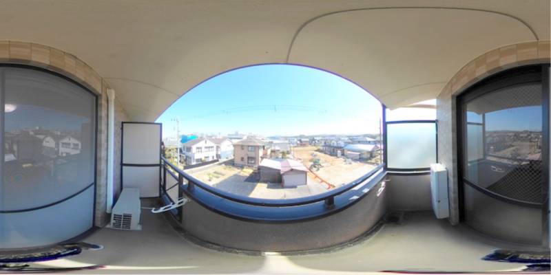 パノラマ画像バルコニー