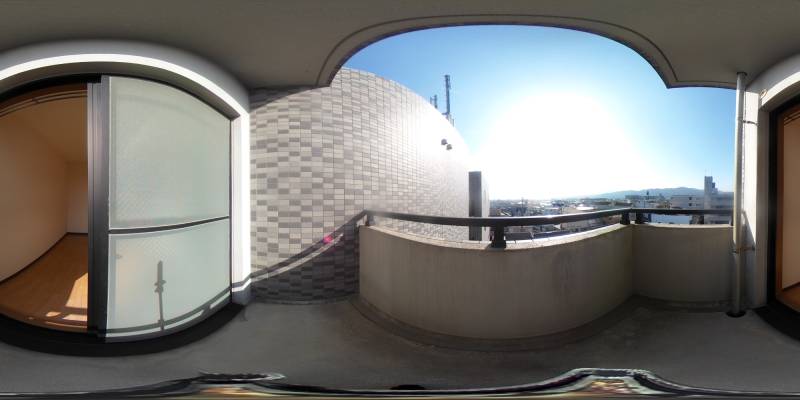 パノラマ画像バルコニー