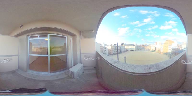 パノラマ画像バルコニー