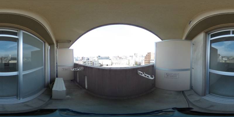 パノラマ画像バルコニー