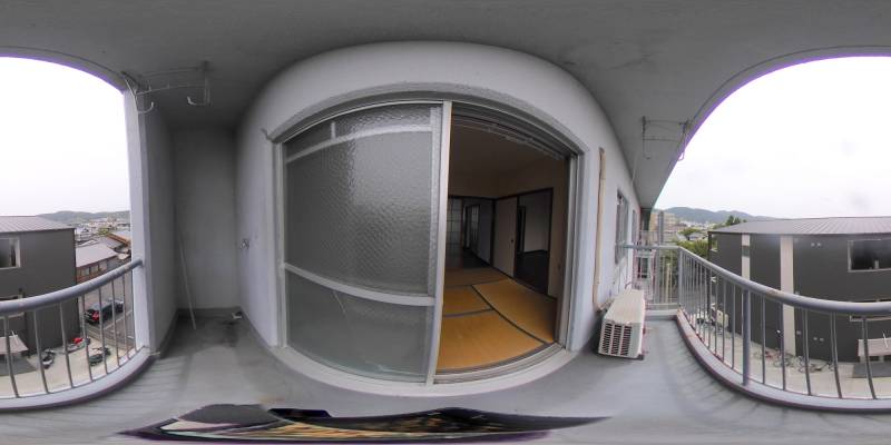 パノラマ画像バルコニー