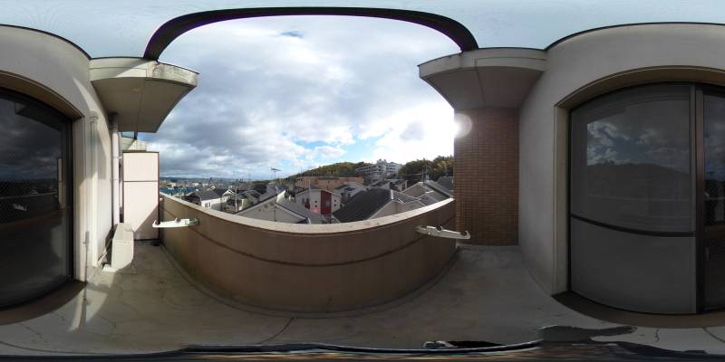 パノラマ画像バルコニー