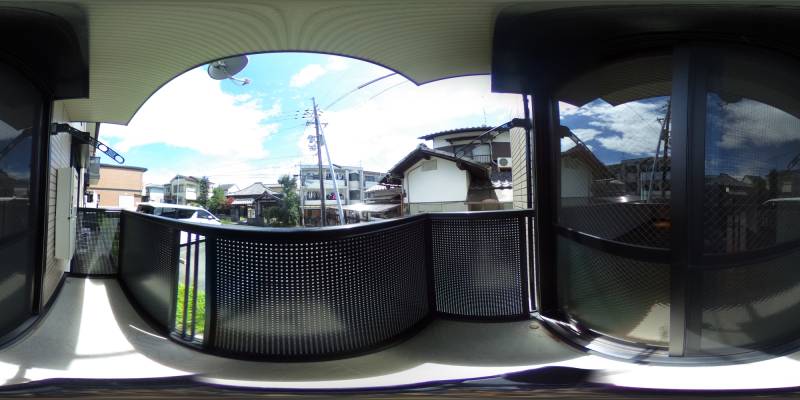 パノラマ画像バルコニー