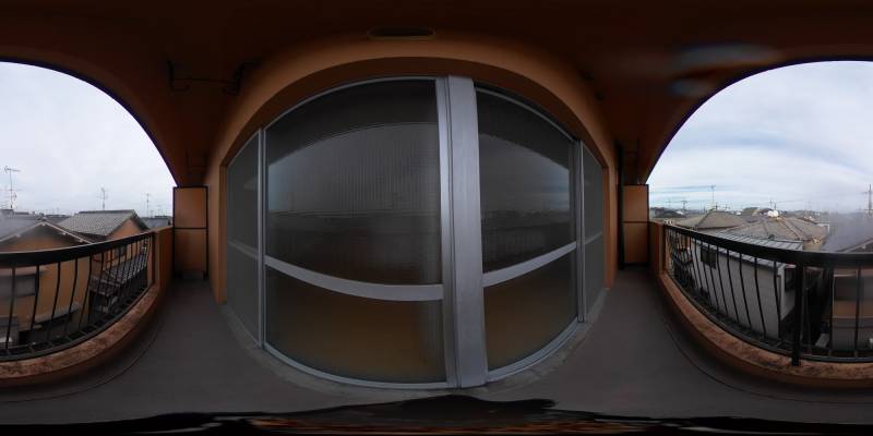 パノラマ画像バルコニー