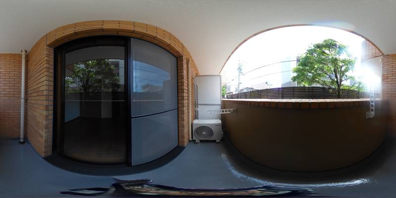 パノラマ画像バルコニー