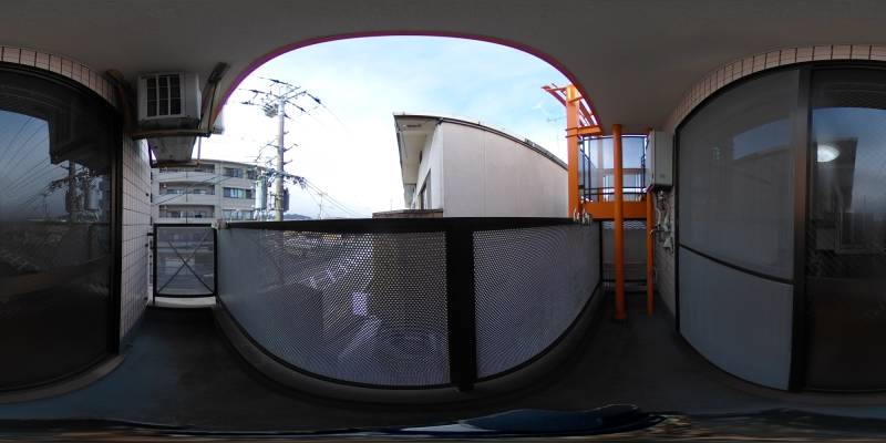 パノラマ画像バルコニー