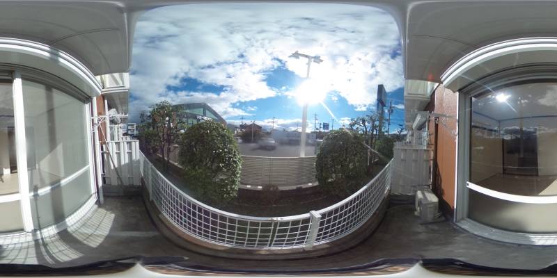 パノラマ画像バルコニー