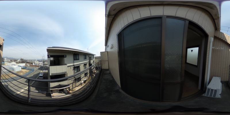 パノラマ画像バルコニー