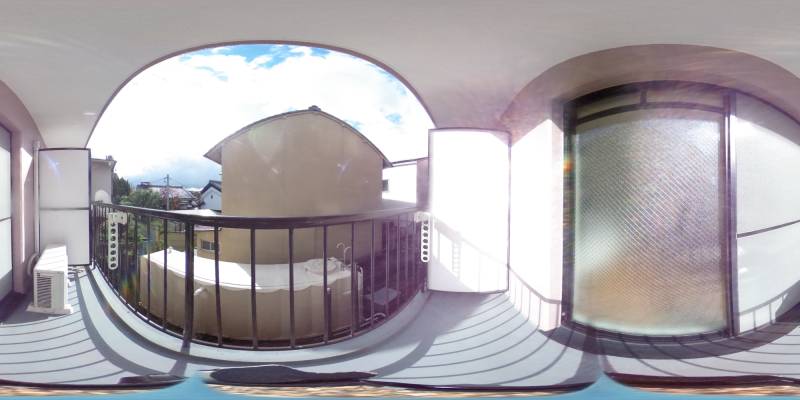 パノラマ画像バルコニー