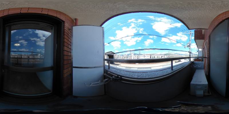 パノラマ画像バルコニー