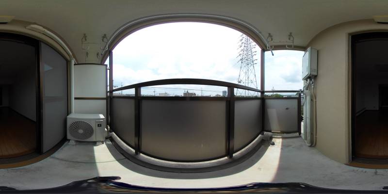 パノラマ画像バルコニー