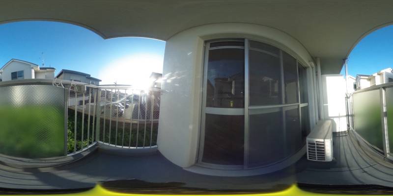 パノラマ画像バルコニー