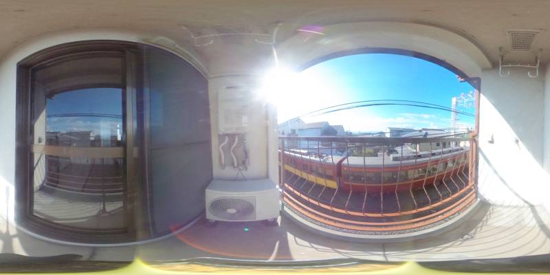 パノラマ画像バルコニー