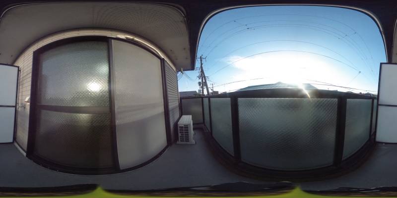 パノラマ画像バルコニー