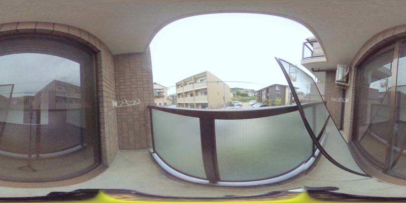 パノラマ画像バルコニー