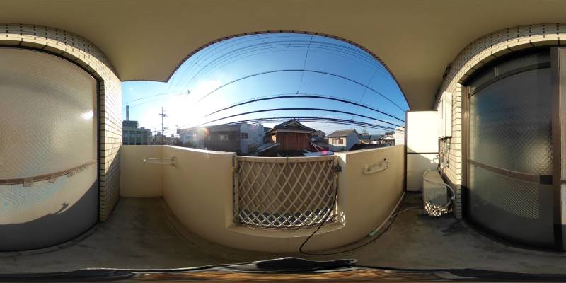 パノラマ画像バルコニー