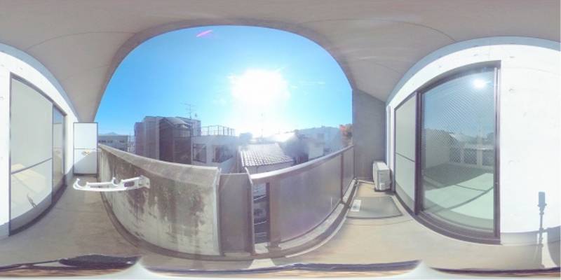 パノラマ画像バルコニー