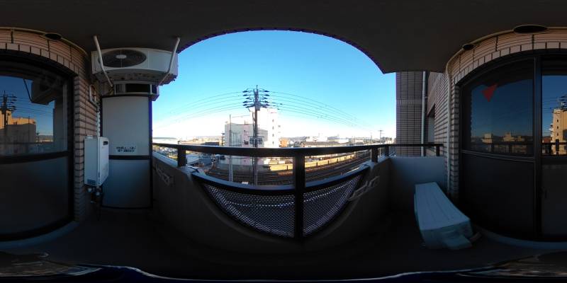 パノラマ画像バルコニー