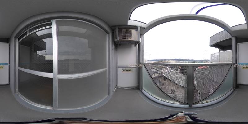 パノラマ画像バルコニー