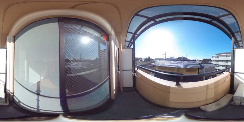 パノラマ画像バルコニー